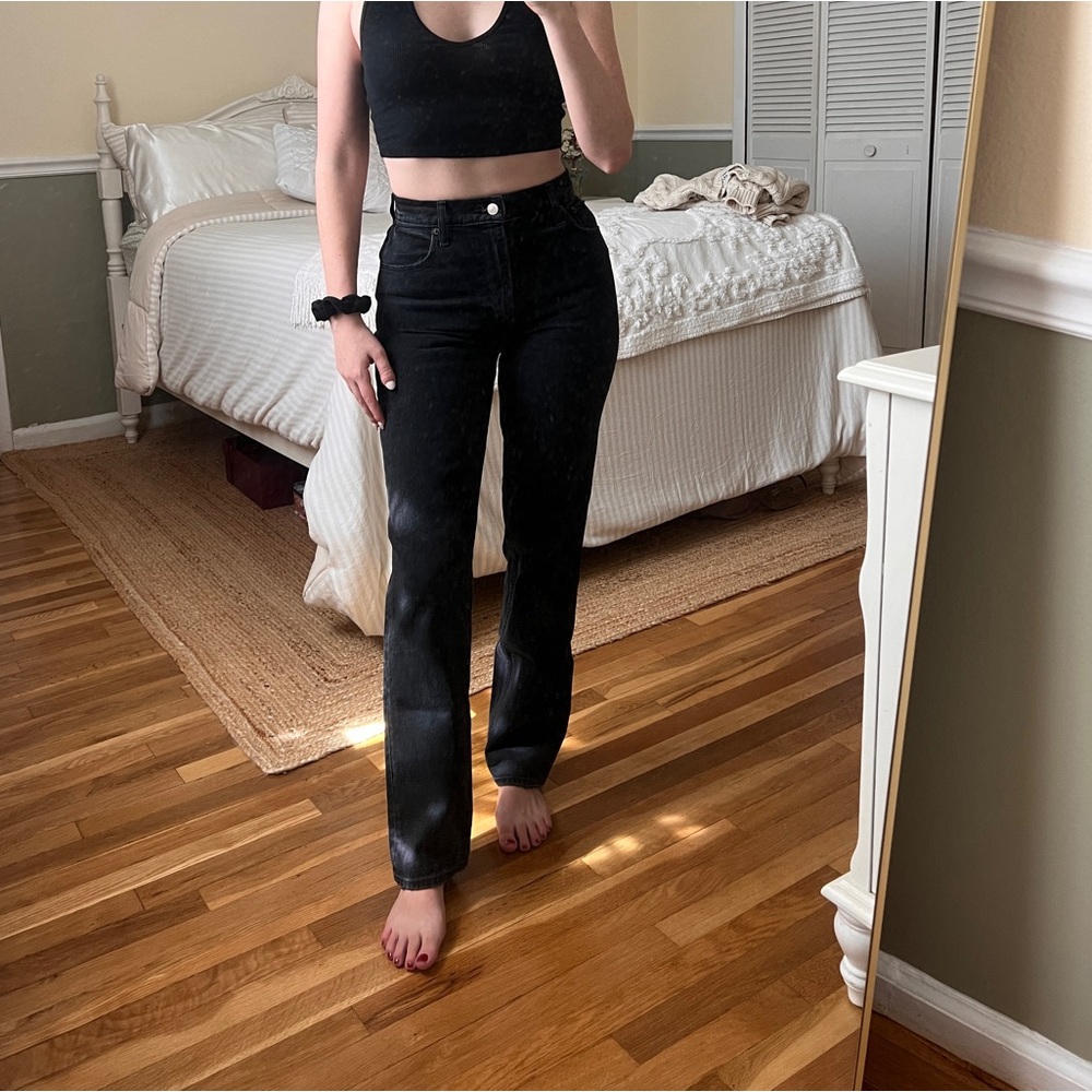 Black Abercrombie Straight leg jeans